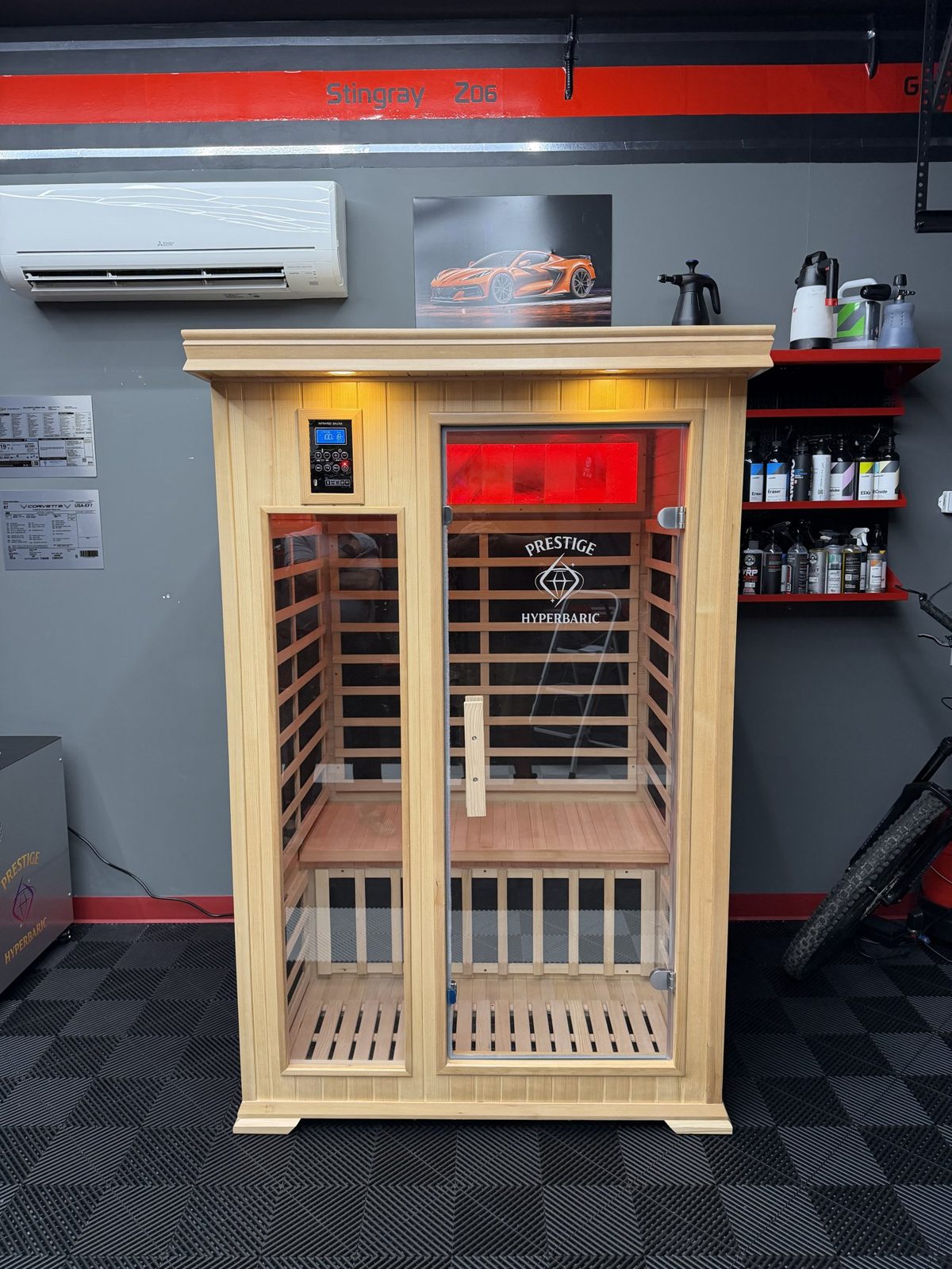 Installed: a Carbon Duo Sauna in a private wellness suite