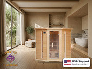 Prestige Wellness Classic Carbon Grand Trio Corner Sauna