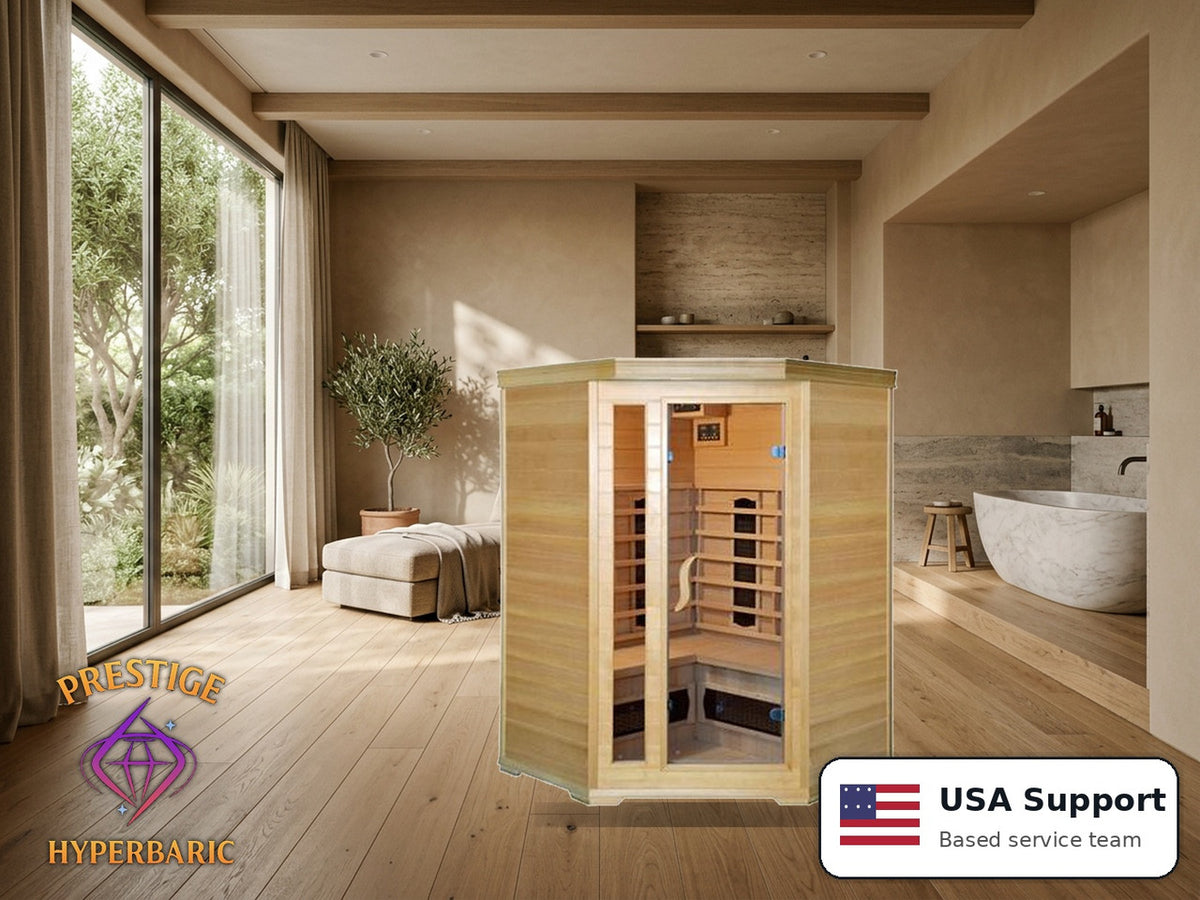 Prestige Wellness Ceramic Ease Flex Duo Corner Sauna