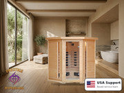 Prestige Wellness Ceramic Ease Grand Trio Corner Sauna