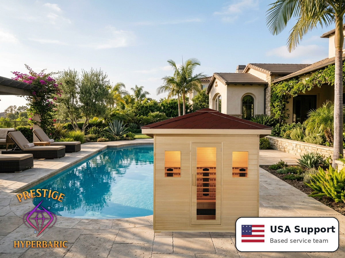 Prestige Wellness Outdoor Ceramic Trio WeatherGuard Sauna