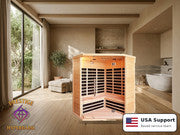Prestige Wellness Panorama Glass Trio Corner Sauna