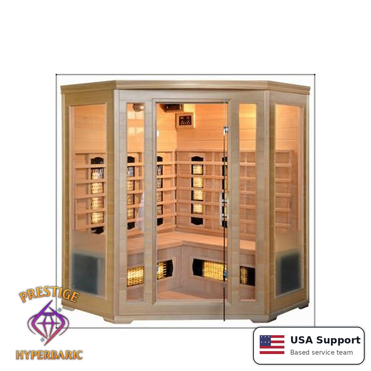 Prestige Wellness Spectrum Light Grand Trio Corner Sauna