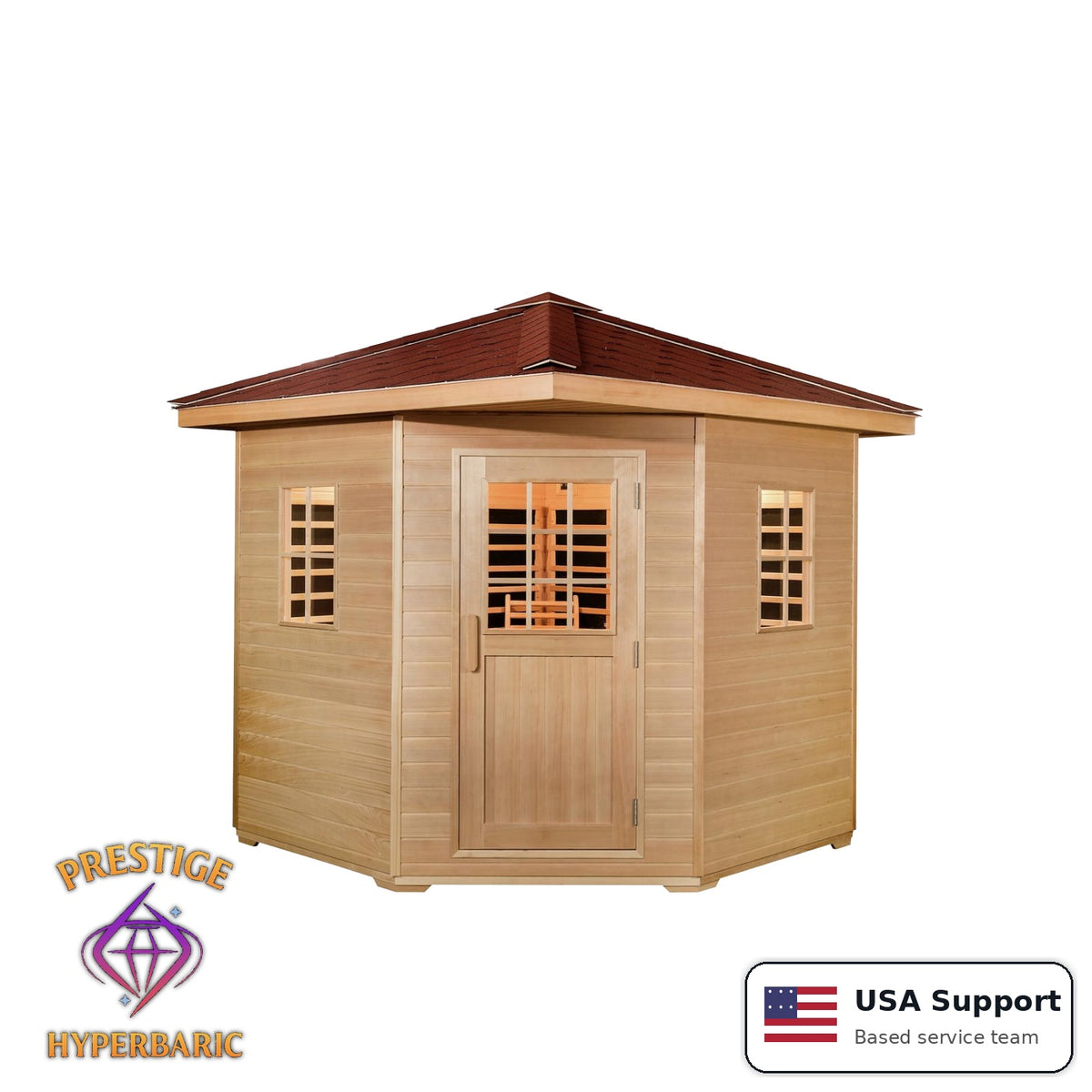 Prestige Wellness Outdoor Carbon Quad Sauna