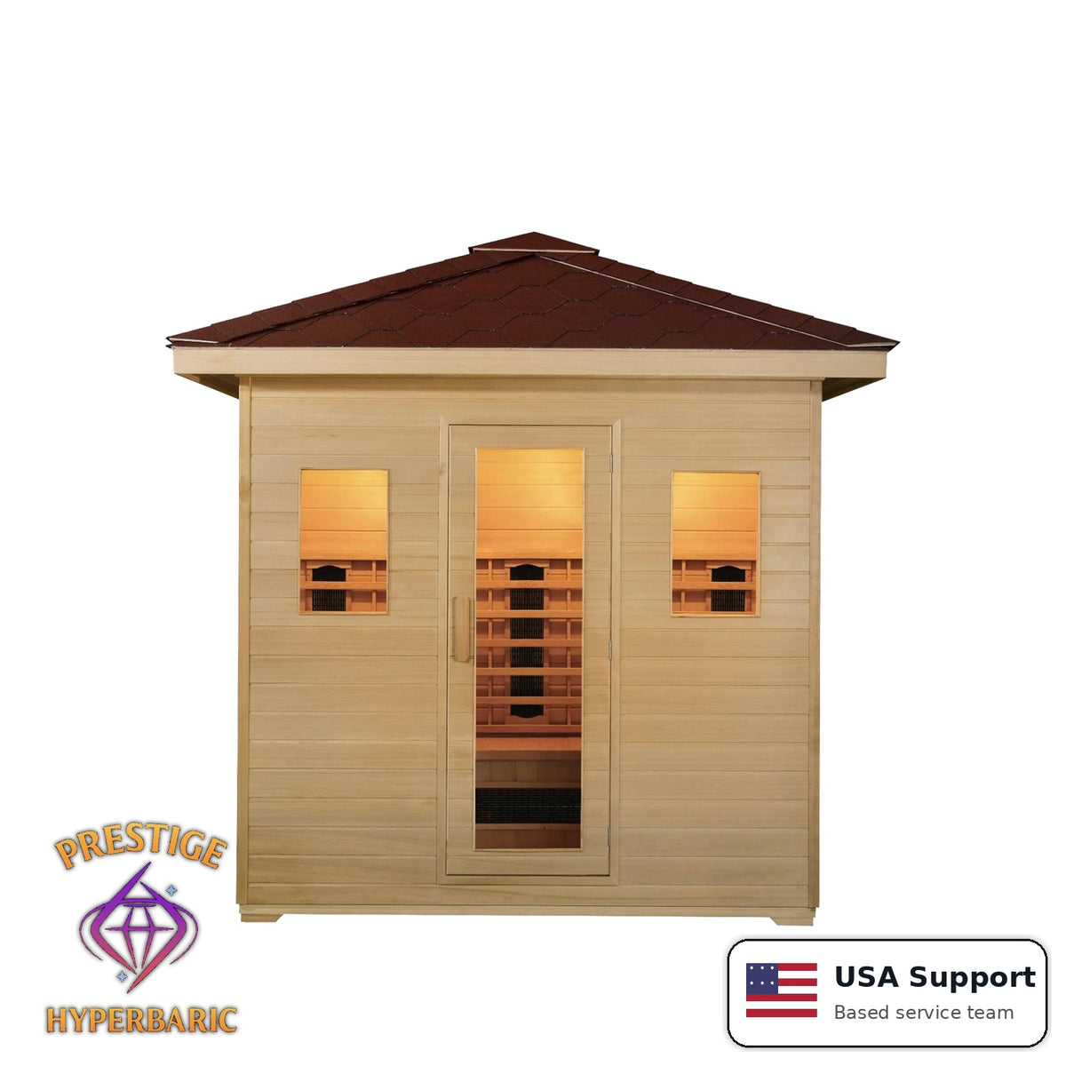 Prestige Wellness Outdoor Ceramic Trio Sauna