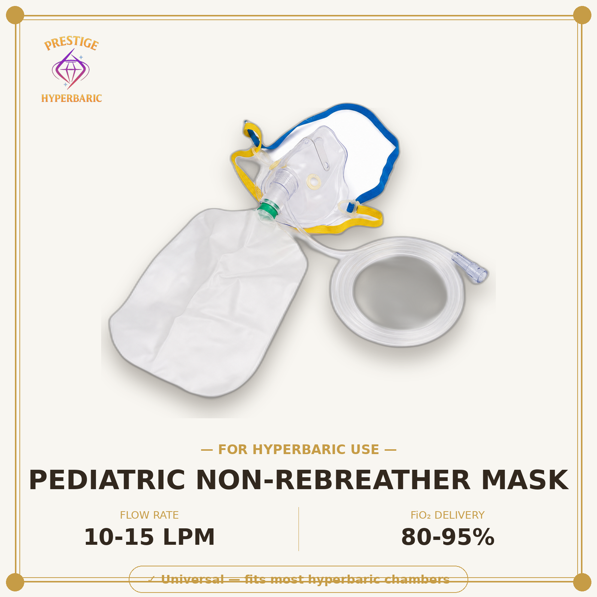 Compact-Fit Reservoir Mask with 7 ft Tubing
