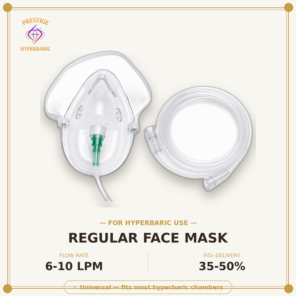 Standard Face Mask with 7 ft Tubing