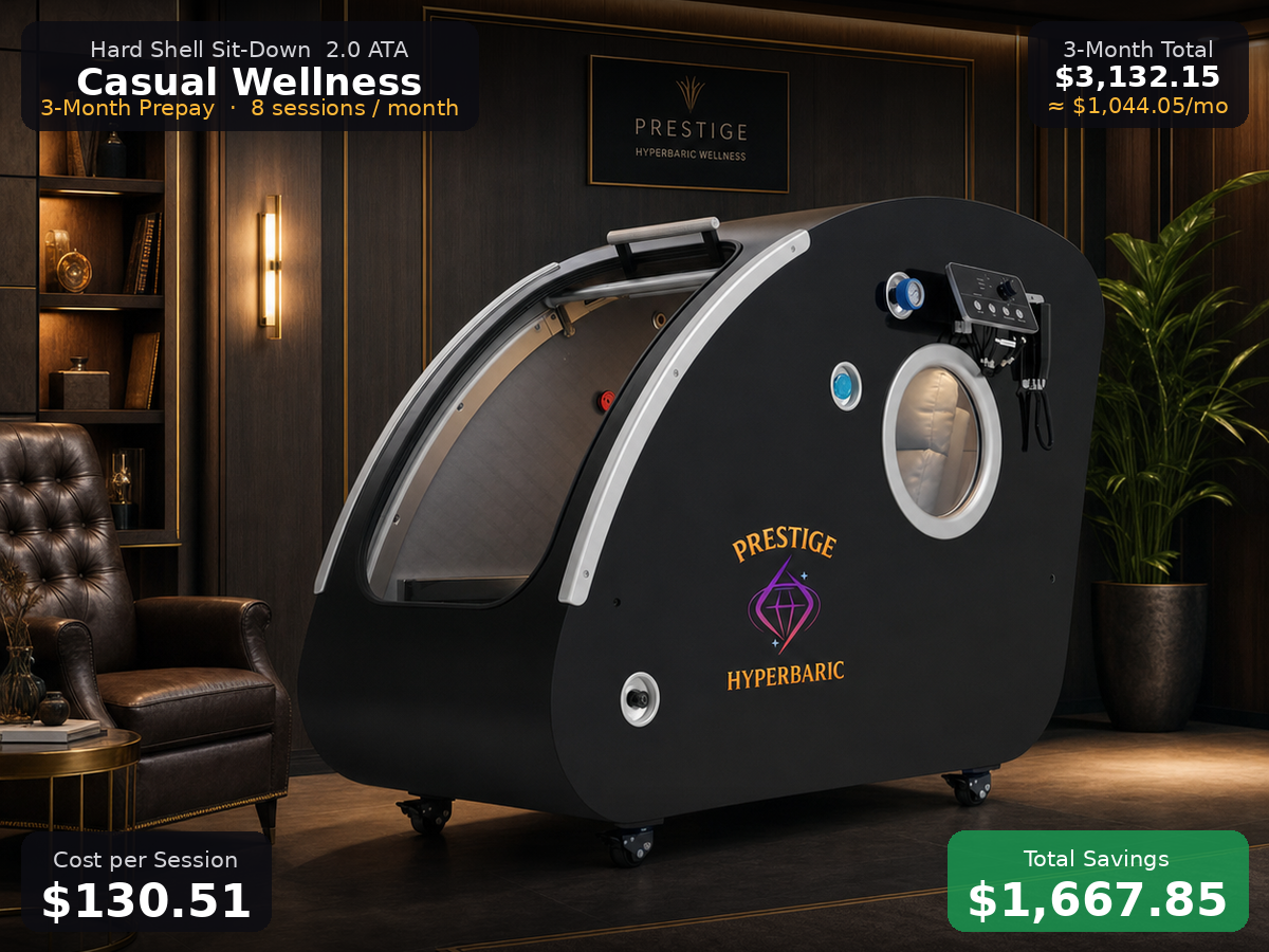 Hard Shell Sit-Down Casual Wellness 3-Month Prepay